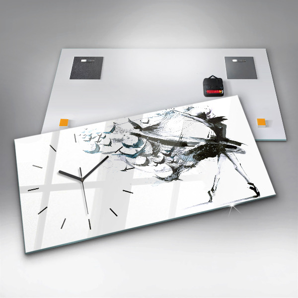 Zegar ścienny poziomy Kobieta tańcząca balet