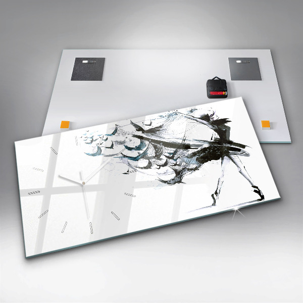 Zegar ścienny poziomy Kobieta tańcząca balet