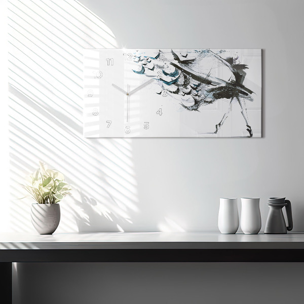 Zegar ścienny poziomy Kobieta tańcząca balet