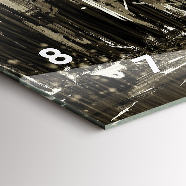 Zegar ścienny poziomy Kobieta w deszczowej nocy