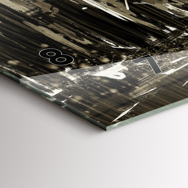 Zegar ścienny poziomy Kobieta w deszczowej nocy