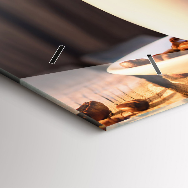 Zegar ścienny poziomy Filiżanka kawy