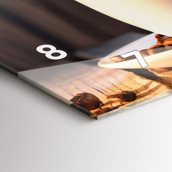 Zegar ścienny poziomy Filiżanka kawy