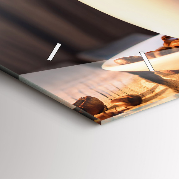 Zegar ścienny poziomy Filiżanka kawy