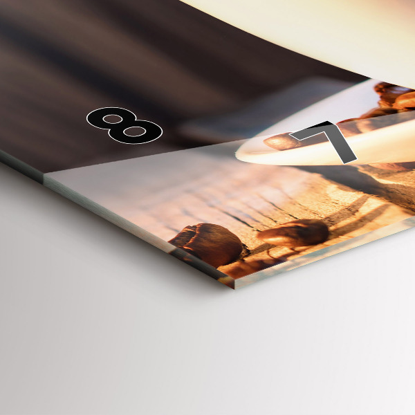 Zegar ścienny poziomy Filiżanka kawy