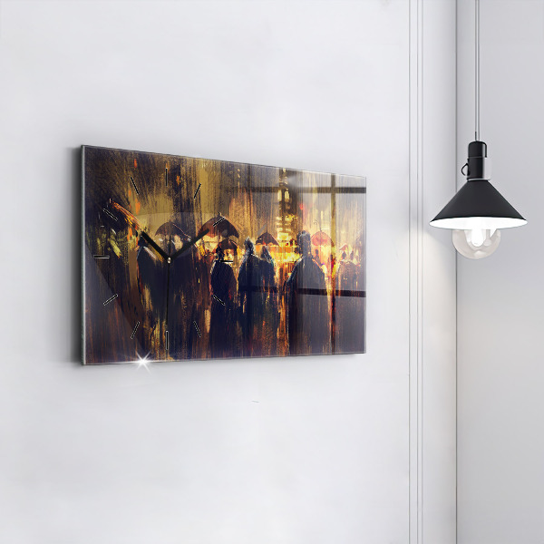 Zegar ścienny poziomy Impresjonizm w sztuce Rynek