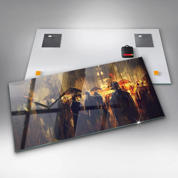 Zegar ścienny poziomy Impresjonizm w sztuce Rynek