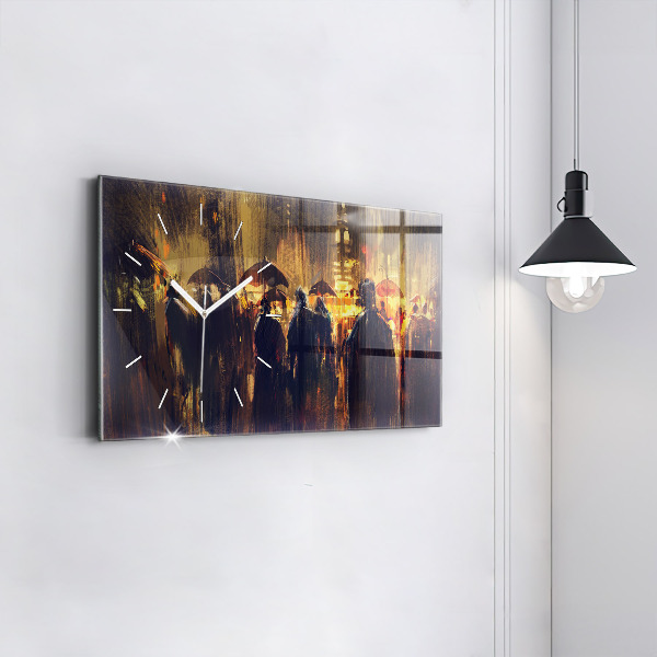 Zegar ścienny poziomy Impresjonizm w sztuce Rynek