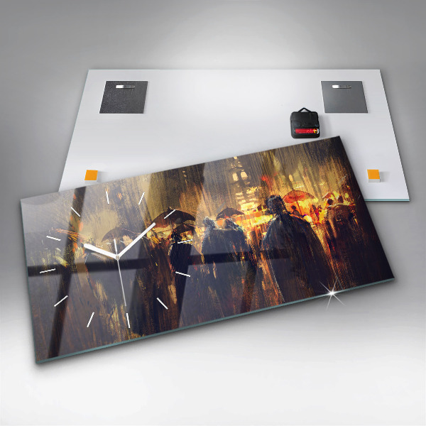 Zegar ścienny poziomy Impresjonizm w sztuce Rynek