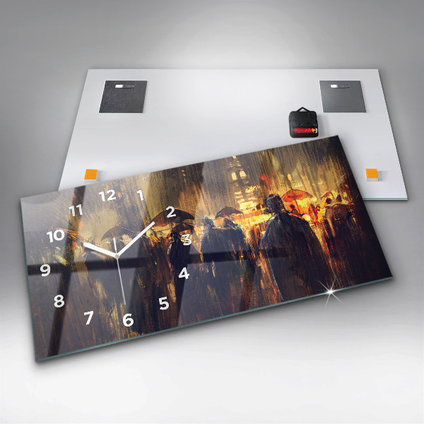 Zegar ścienny poziomy Impresjonizm w sztuce Rynek
