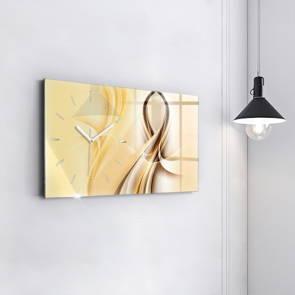 Zegar ścienny poziomy Abstrakcja fale