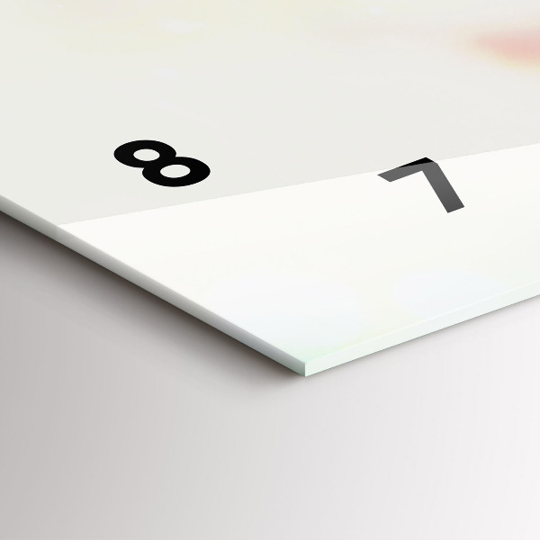 Zegar ścienny poziomy Kwiaty wiosna