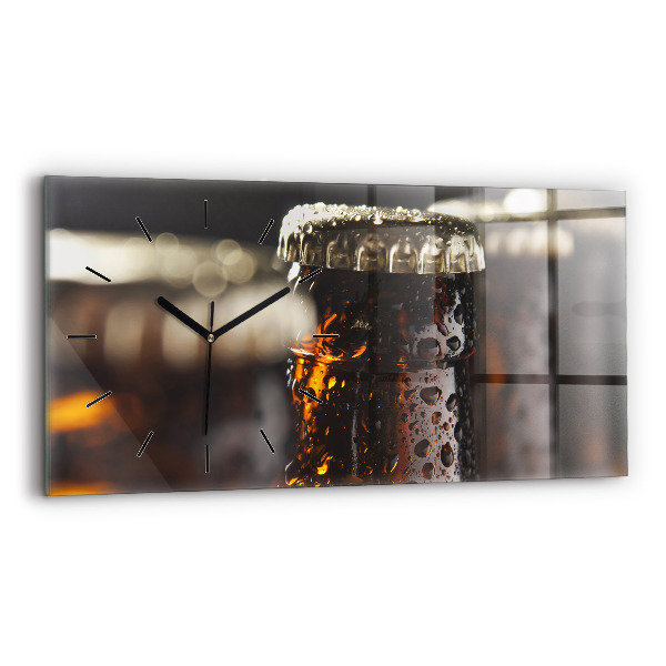 Zegar ścienny poziomy Szklane butelki