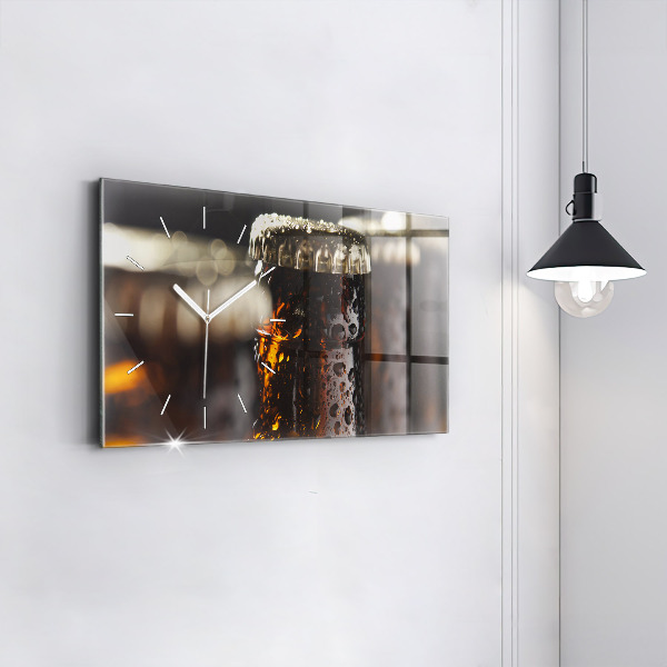 Zegar ścienny poziomy Szklane butelki