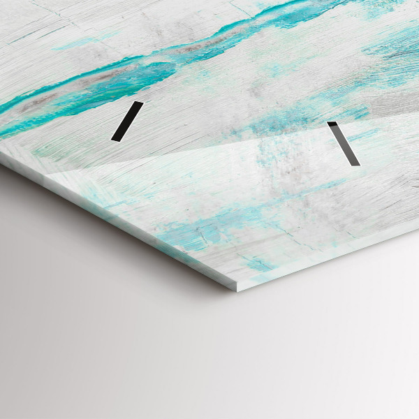 Zegar ścienny poziomy Olejna tekstura abstrakcja