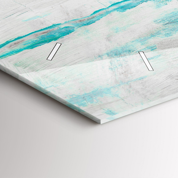 Zegar ścienny poziomy Olejna tekstura abstrakcja