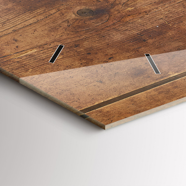 Zegar ścienny poziomy Rustykalne drewno