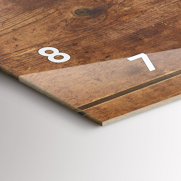 Zegar ścienny poziomy Rustykalne drewno