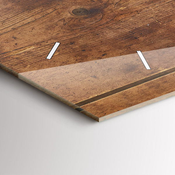 Zegar ścienny poziomy Rustykalne drewno