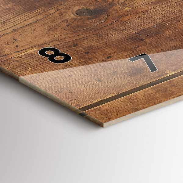 Zegar ścienny poziomy Rustykalne drewno