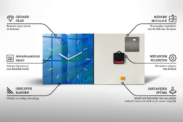 Zegar ścienny poziomy Kobieta w Czarno bieli