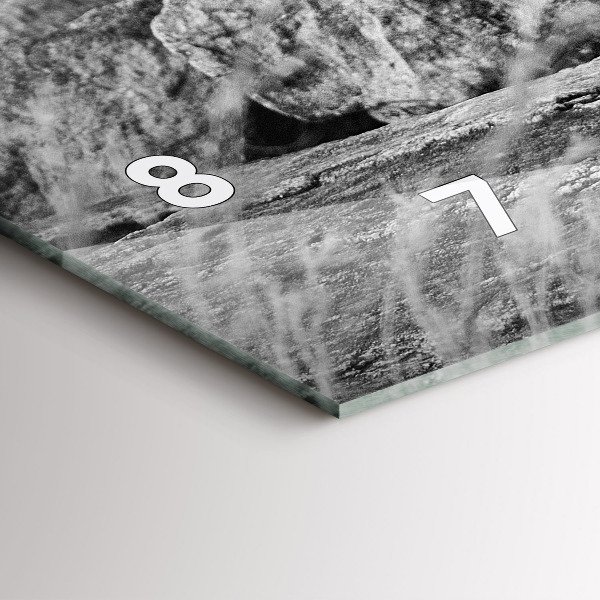 Zegar ścienny poziomy Abstrakcja - Lew