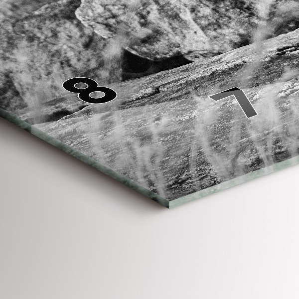 Zegar ścienny poziomy Abstrakcja - Lew