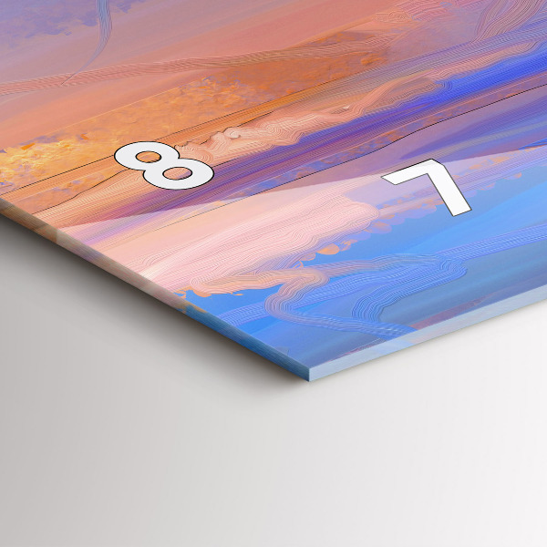 Zegar szklany poziomy Pejzaż morski