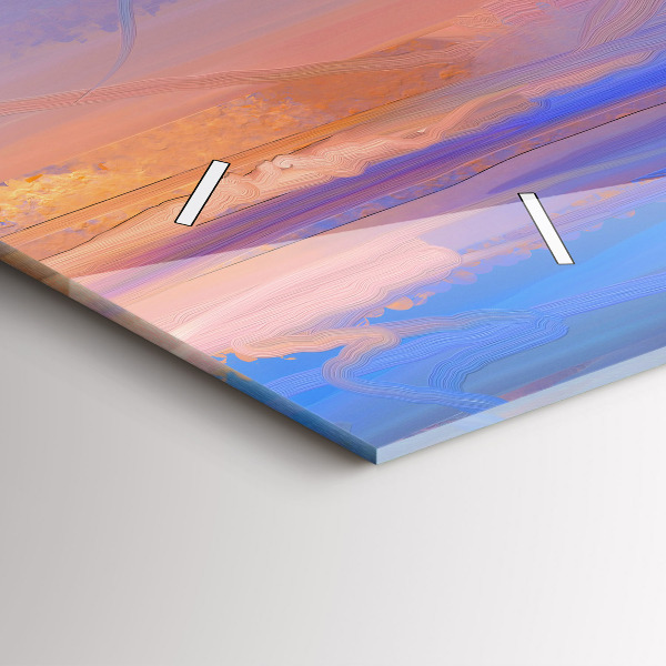 Zegar szklany poziomy Pejzaż morski