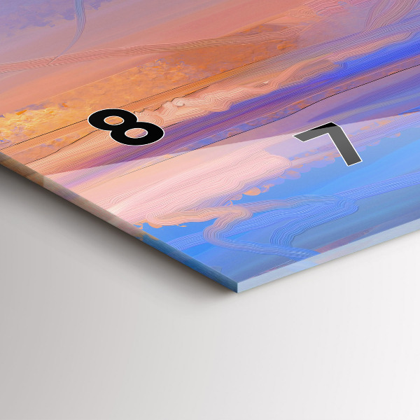 Zegar szklany poziomy Pejzaż morski