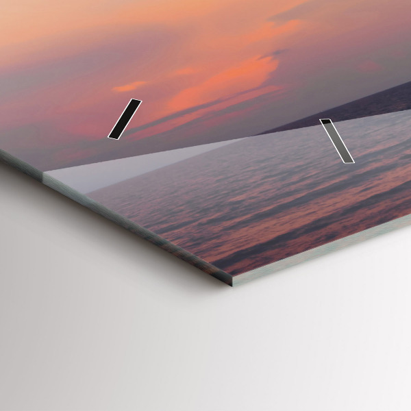 Zegar szklany poziomy Surfing na plaży