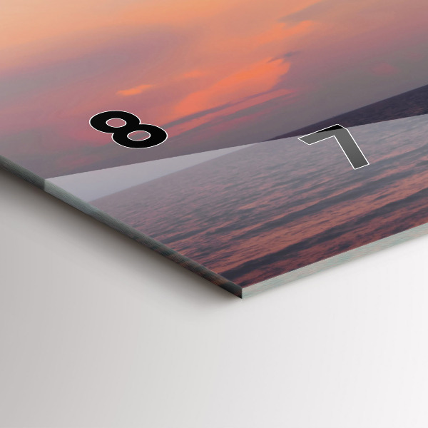 Zegar szklany poziomy Surfing na plaży