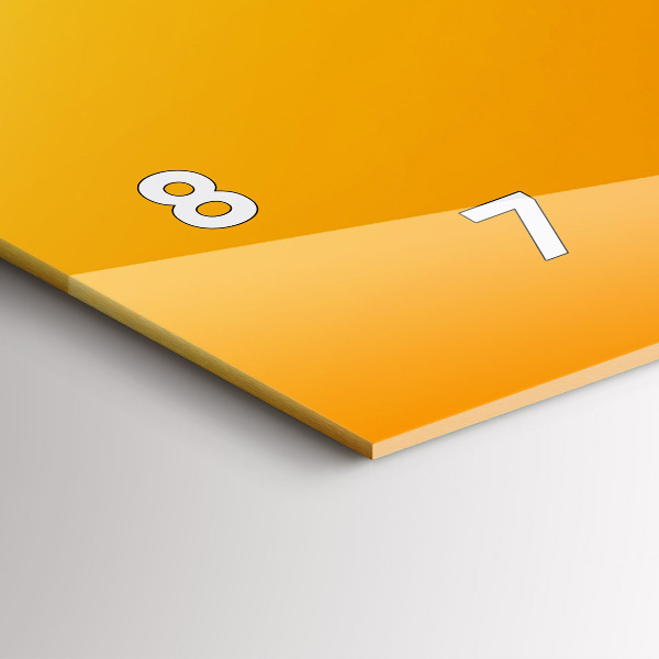 Zegar szklany poziomy Pomarańcza