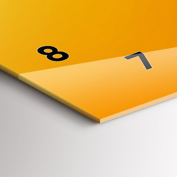 Zegar szklany poziomy Pomarańcza