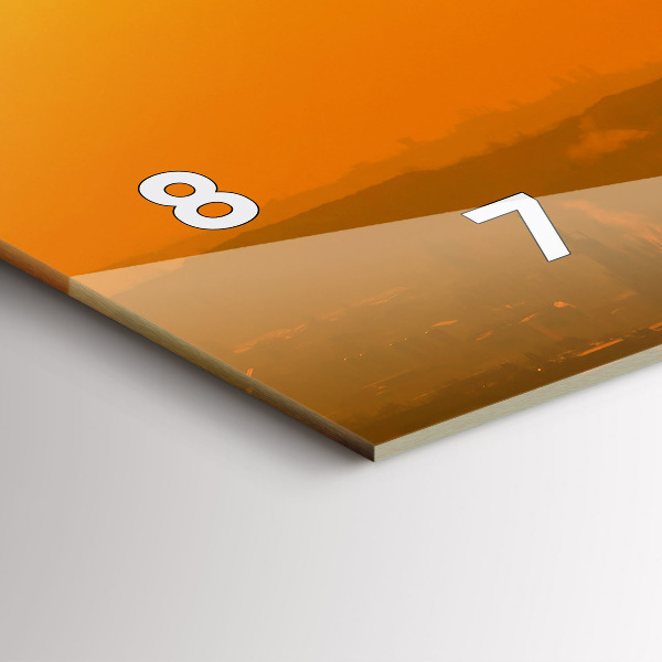 Zegar szklany poziomy Widok na katedrę Brno