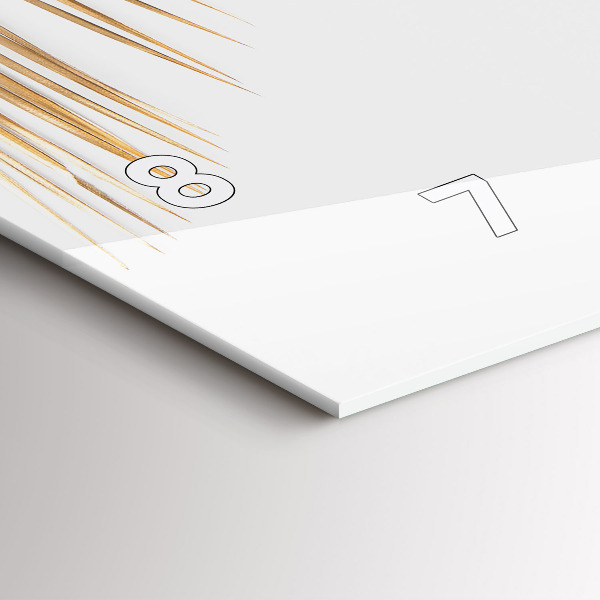 Zegar szklany poziomy Tropikalne liście