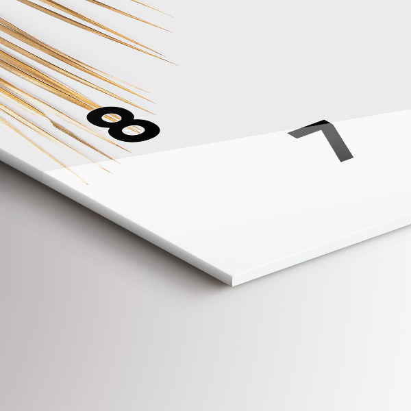 Zegar szklany poziomy Tropikalne liście