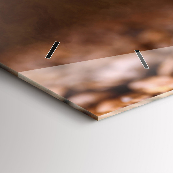 Zegar szklany poziomy Ziarna kawy