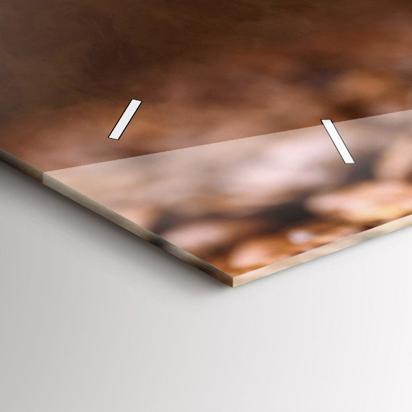 Zegar szklany poziomy Ziarna kawy