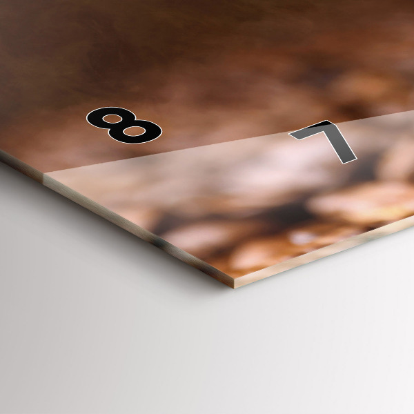 Zegar szklany poziomy Ziarna kawy