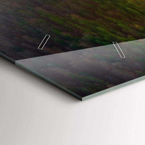 Zegar szklany poziomy Zachód słońca nad górami