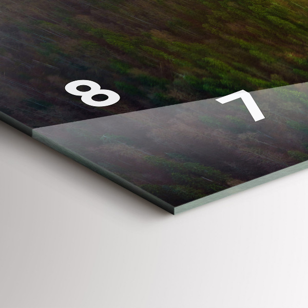 Zegar szklany poziomy Zachód słońca nad górami