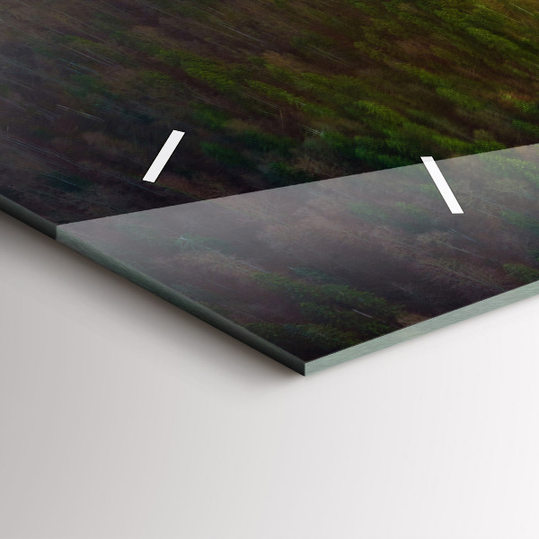 Zegar szklany poziomy Zachód słońca nad górami