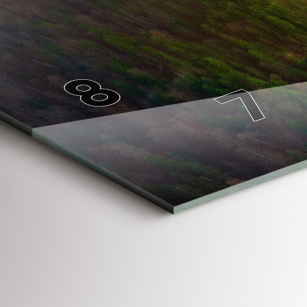 Zegar szklany poziomy Zachód słońca nad górami