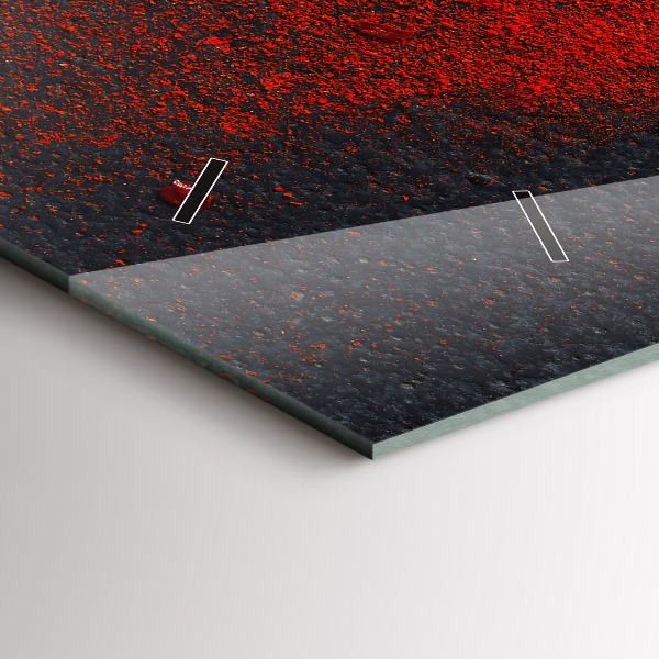 Zegar szklany poziomy Czerwona przyprawa