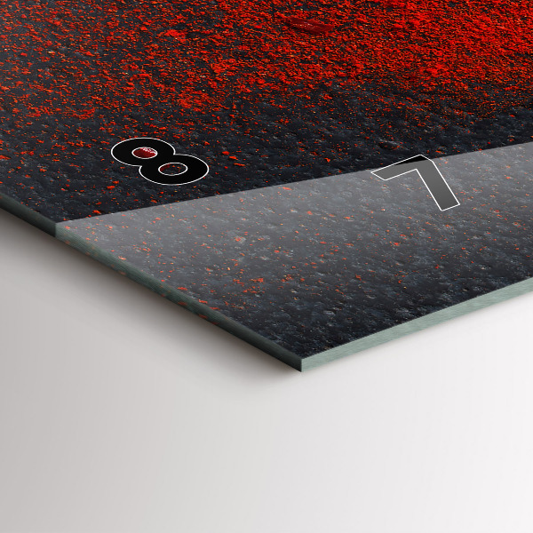 Zegar szklany poziomy Czerwona przyprawa