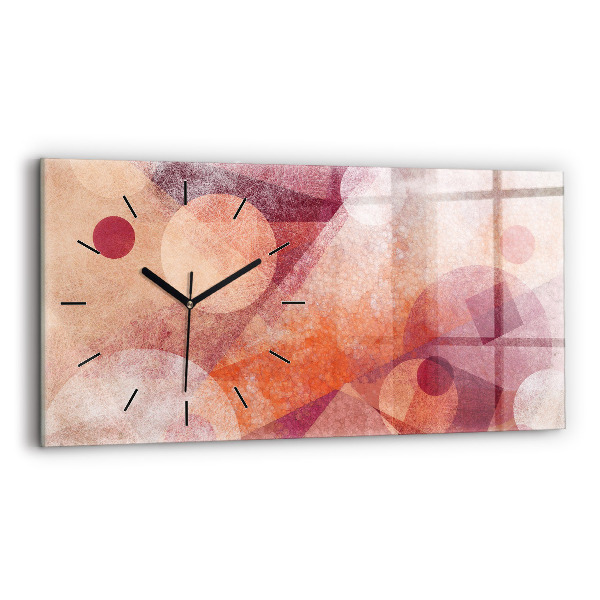 Zegar szklany poziomy Geometryczna Abstrakcja