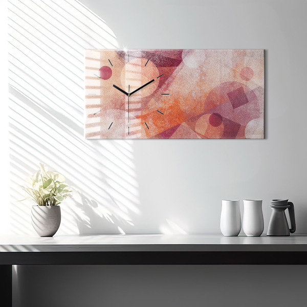 Zegar szklany poziomy Geometryczna Abstrakcja