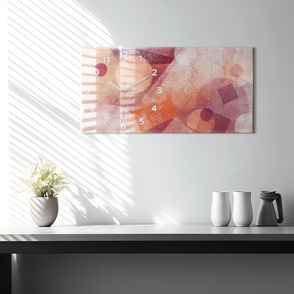Zegar szklany poziomy Geometryczna Abstrakcja