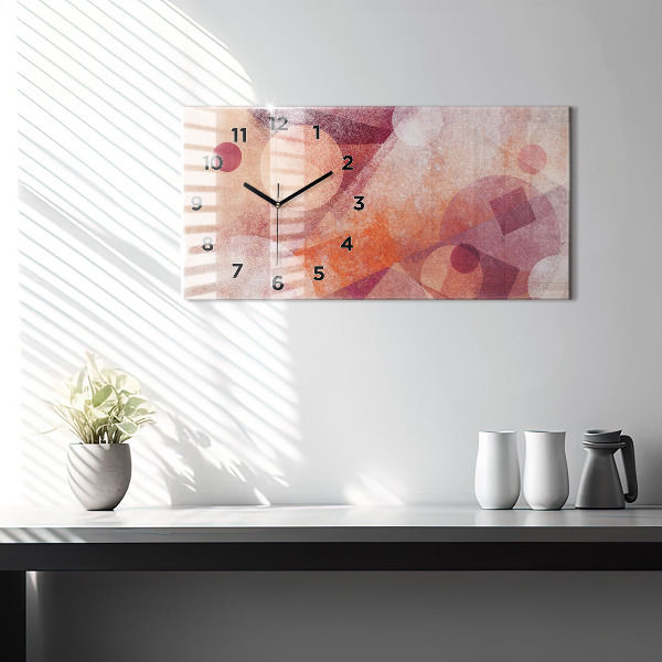 Zegar szklany poziomy Geometryczna Abstrakcja